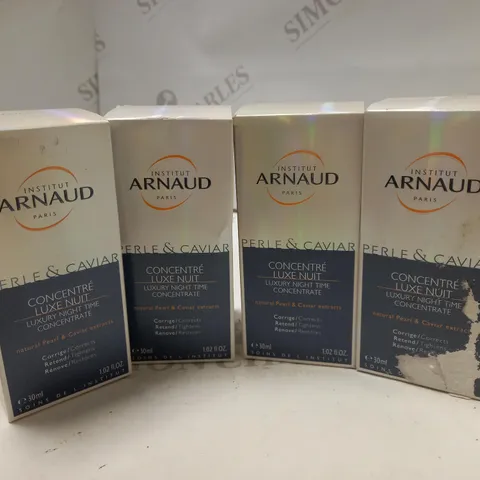 LOT OF 4 INSTITUT ARNAUD PEARL & CAVIAR LUXURY NIGHT TIME CONCENTRATE 1.02OZ.