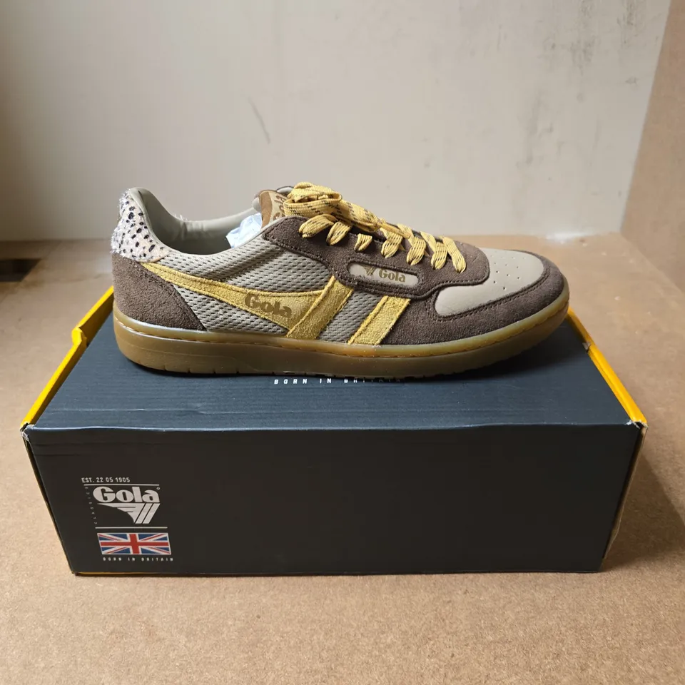 GOLA HAWK '83 OB MENS TRAINERS – BONE/OTTER/POLLEN/CHEETAH - 6