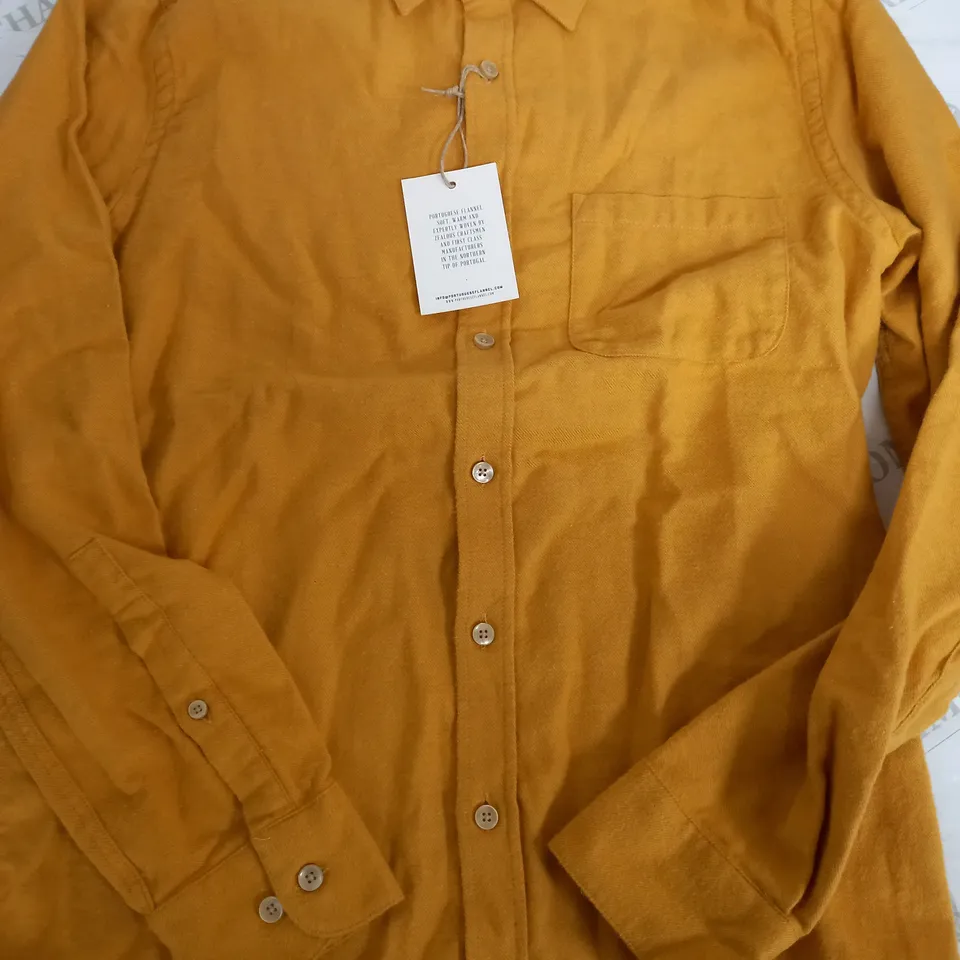 PORTUGUESE FLANNEL YELLOW OVERSHIRT - SMALL