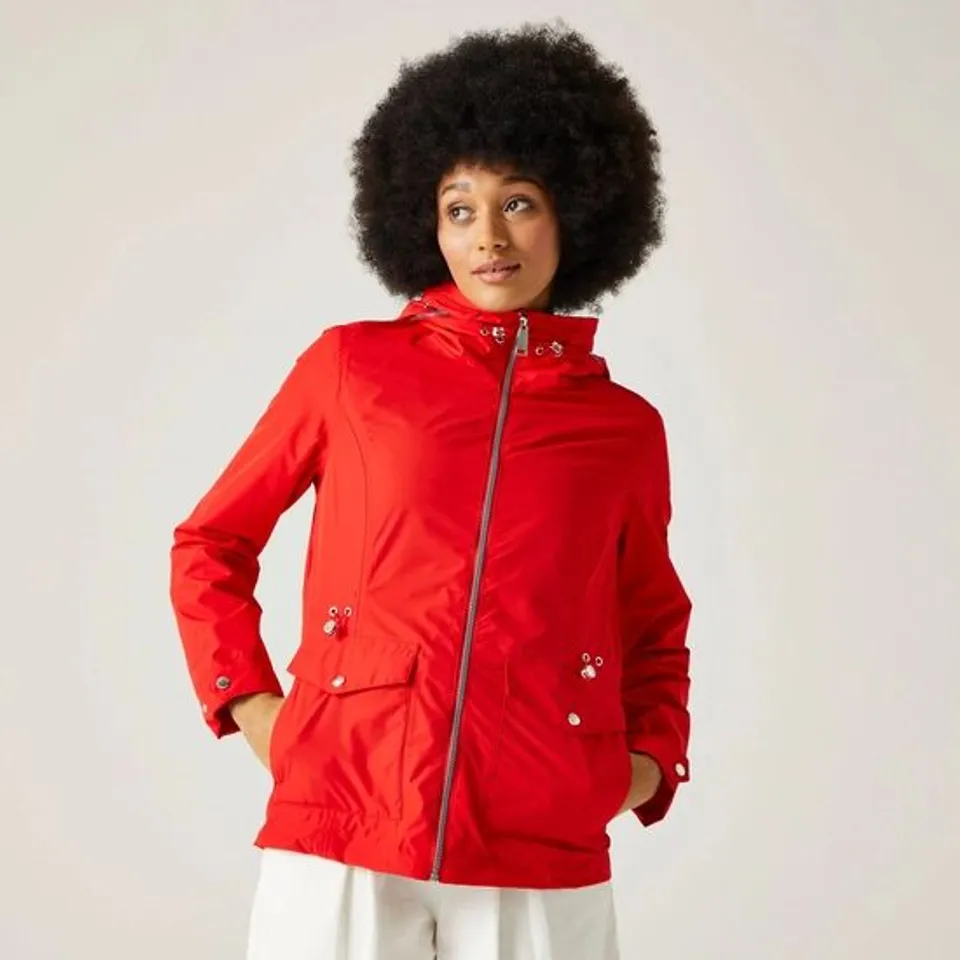 BRAND NEW REGATTA WOMEN'S NAVASSA WATERPROOF JACKET IN HIGH RISK RED - 14