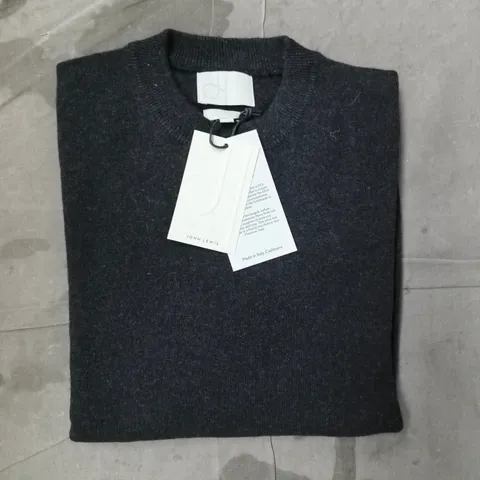 JOHN LEWIS CASHMERE LONG SLEEVE TOP IN BLACK SIZE MEDIUM