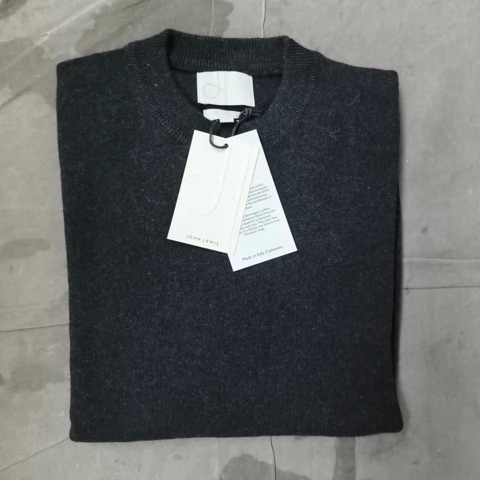 JOHN LEWIS CASHMERE LONG SLEEVE TOP IN BLACK SIZE MEDIUM