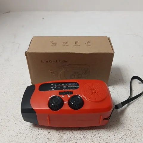 SOLAR CRANK RADIO – PORTABLE SOLAR/CRANK RADIO 