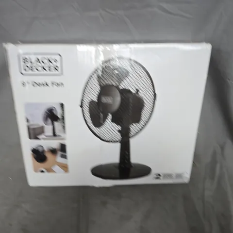BLACK+DECKER 9IN DESK FAN – BOXED