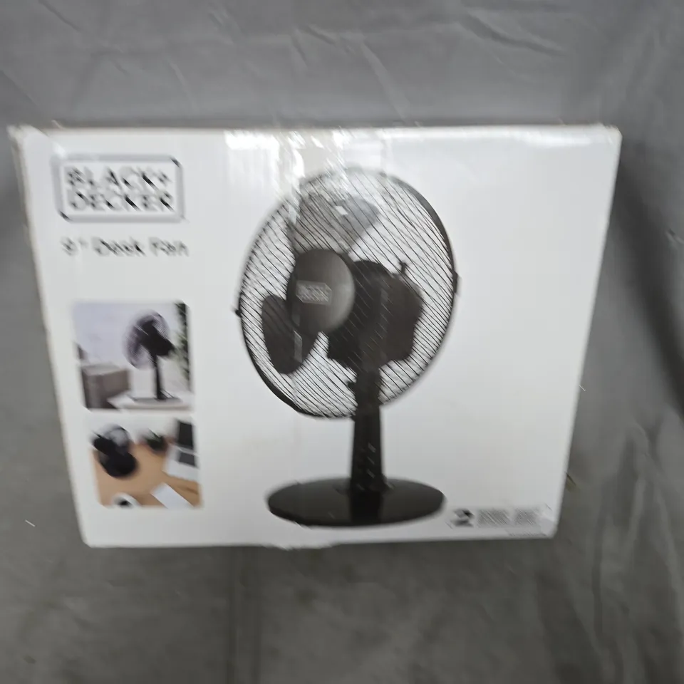 BLACK+DECKER 9IN DESK FAN – BOXED