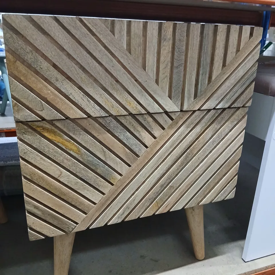 CARMELITA 2 DRAWER BEDSIDE