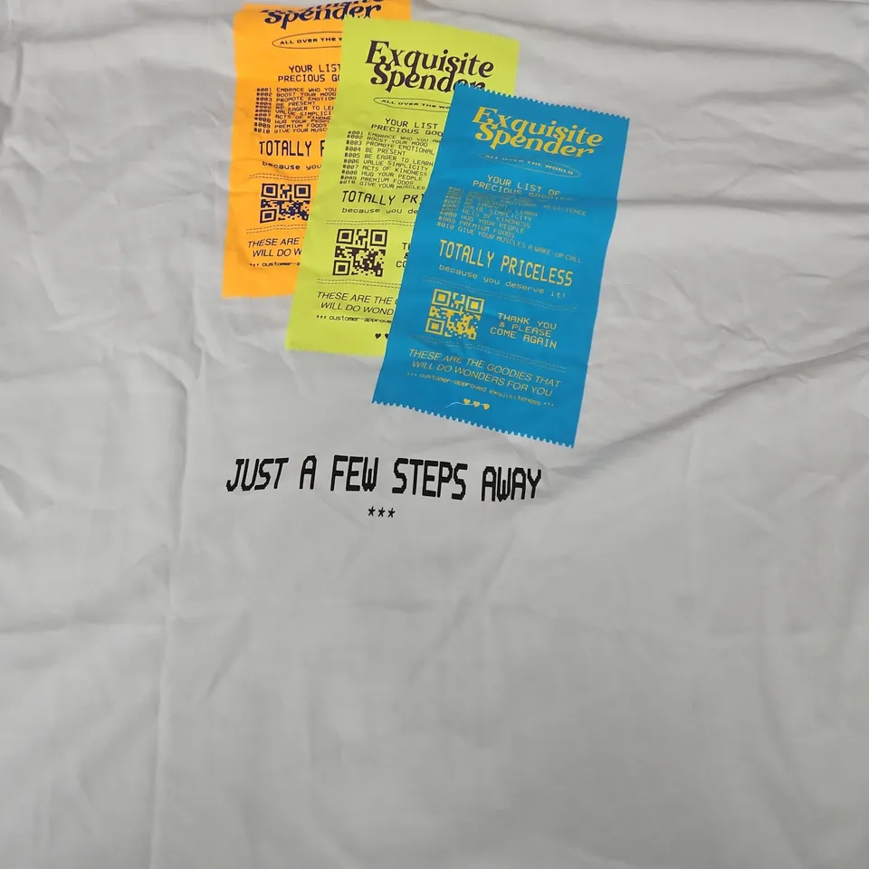 ZARA EXQUISITE SPENDER T-SHIRT IN WHITE SIZE XL