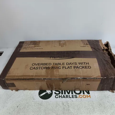 OVERBED TABLE WITH CASTORS – FLAT PACKED (751C)