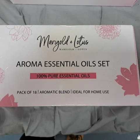 Marigold + Lotus Aroma Essential Oils Set – 18 x 10ml bottles