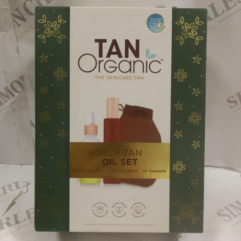 BOXED TAN ORGANIC SELF TAN OIL CHRISTMAS GIFT SET