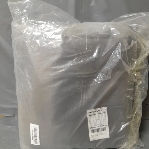 SEALED PONY DANCE 2 LAYER BLACKOUT PLEATED CURTAINS 140CM X 260CM - GREY 