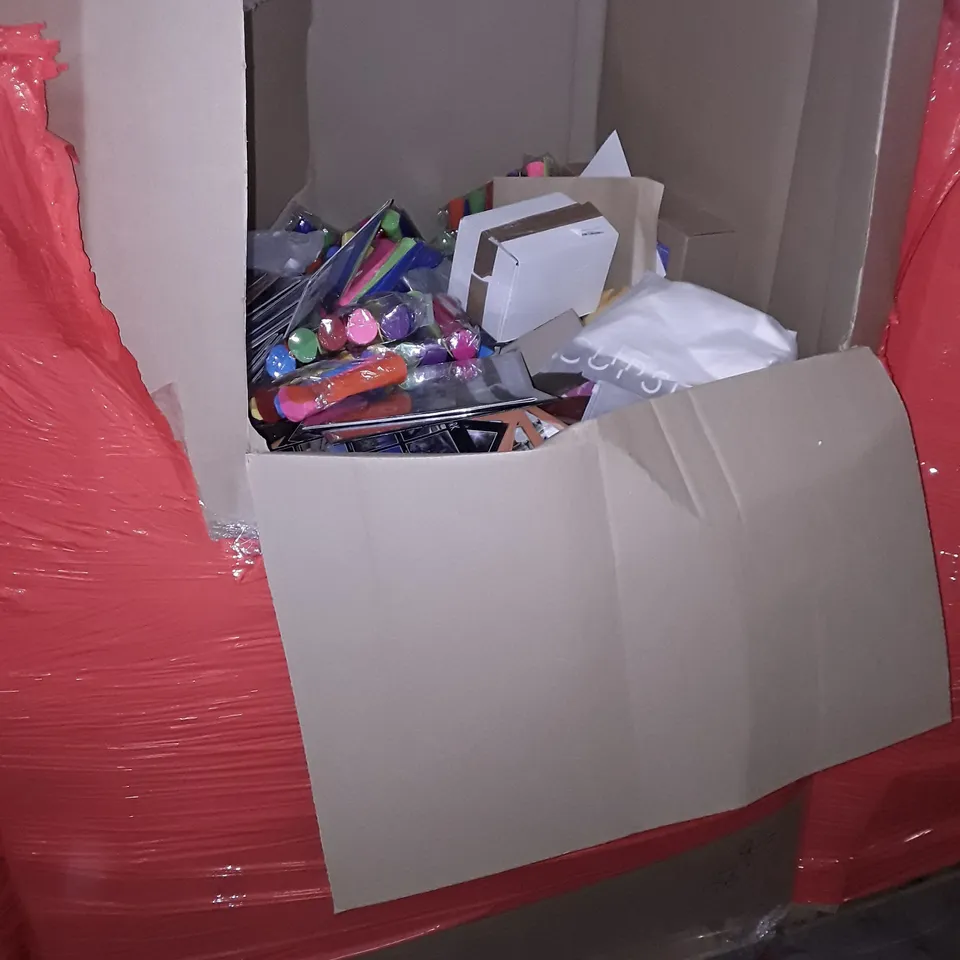 UNPROCESSED PALLET OF ASSORTED ITEMS TO INCLUDE FITNESS HOOP, 6-PACK OF BULBS, CUTTING DISCS AND SILICON POPSICLE MAKERS