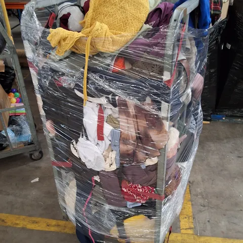 CAGE CONTAINING ASSORTED CLOTHES
