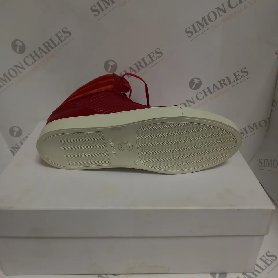 BOXED PAIR OF LIBERTINE ANKLE SHOES IN RED - 7