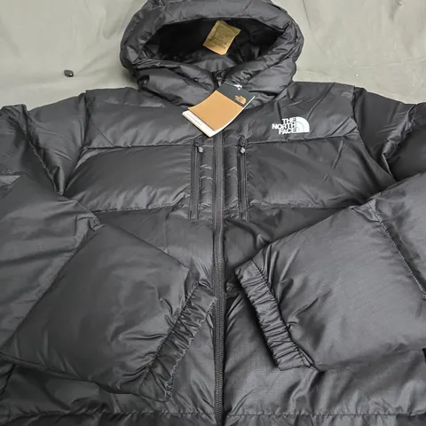 THE NORTH FACE BLACK HOODED PUFFER JACKET - SIZE M