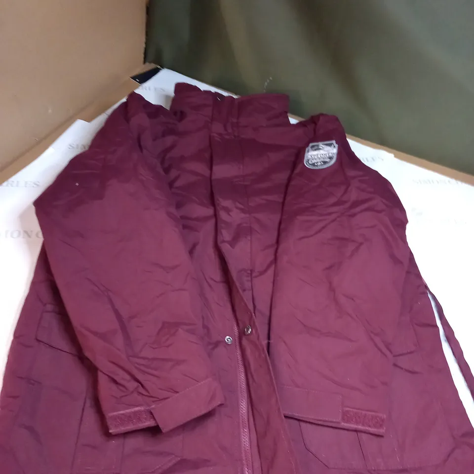 ATLAS FORMEN BURGANDY WINTER COAT SIZE L