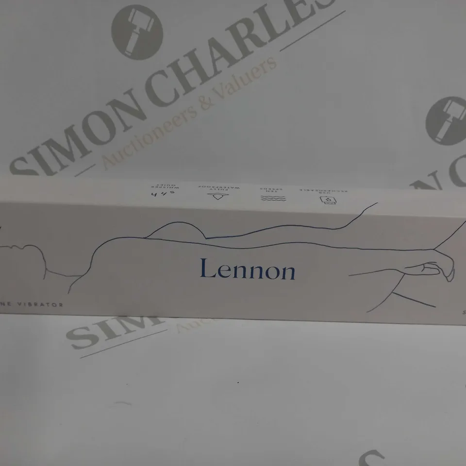 BOXED AND SEALED KNUDE SOCIETY LENNON SILICONE VIBRATOR IN SLATE BLUE