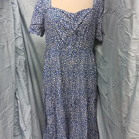 BLOOMCHIC WOMEN'S BLUE FLORAL MAXI DRESS SIZE 18-20