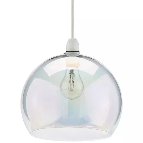 CORTONA PEARLESCENT GLOBE EASY FIT LIGHT SHADE - COLLECTION ONLY - GLASS