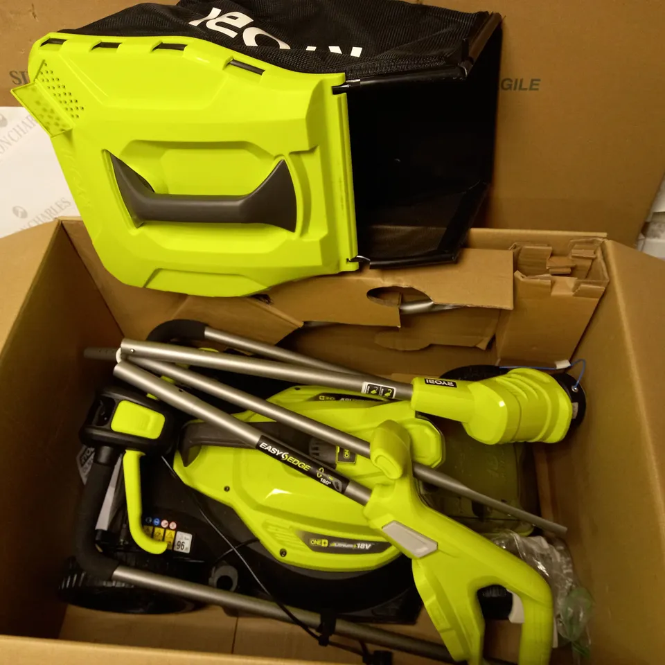 RYOBI ONE+ CORDLESS LAWNMOWER AND EDGE TRIMMER