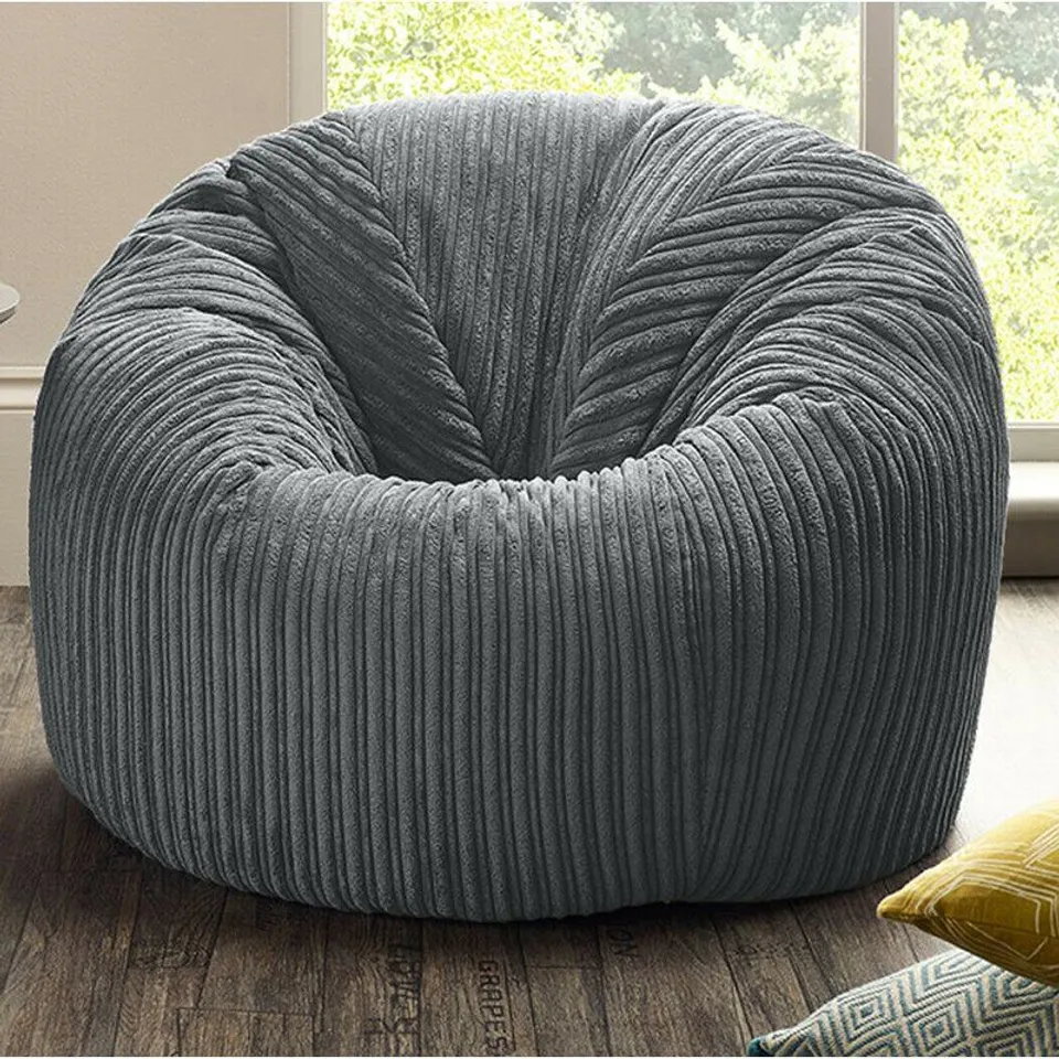 BOXED ADULT CLASSIC JUMBO CORD UPHOLSTERED FABRIC BEANBAG 