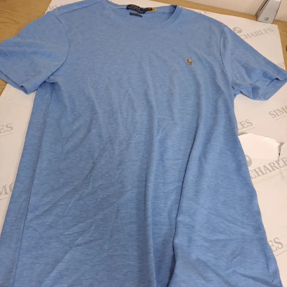 POLO RALPH LAUREN LIGHT BLUE T-SHIRT SIZE M 