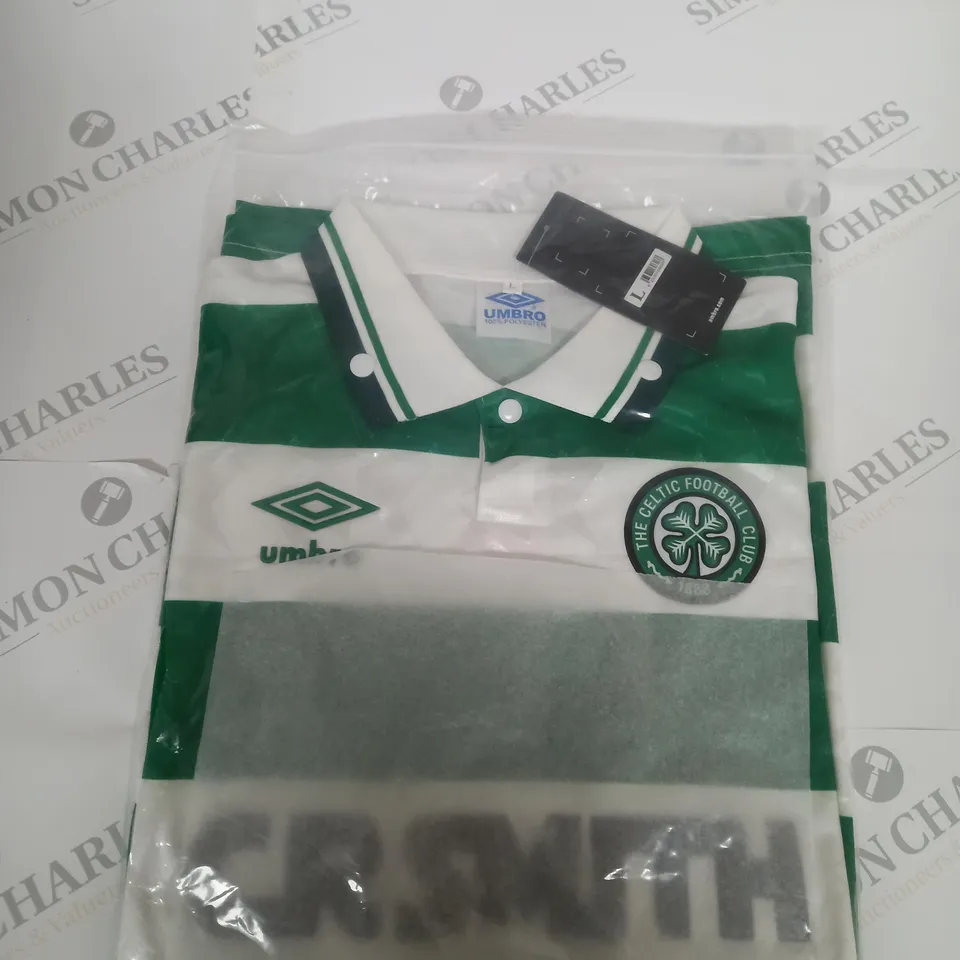 BAGGED RETRO CELTIC FC HOME SHIRT SIZE L