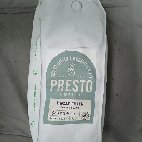 PRESTO COFFEE DECAF FILTER COFFEE BEANS