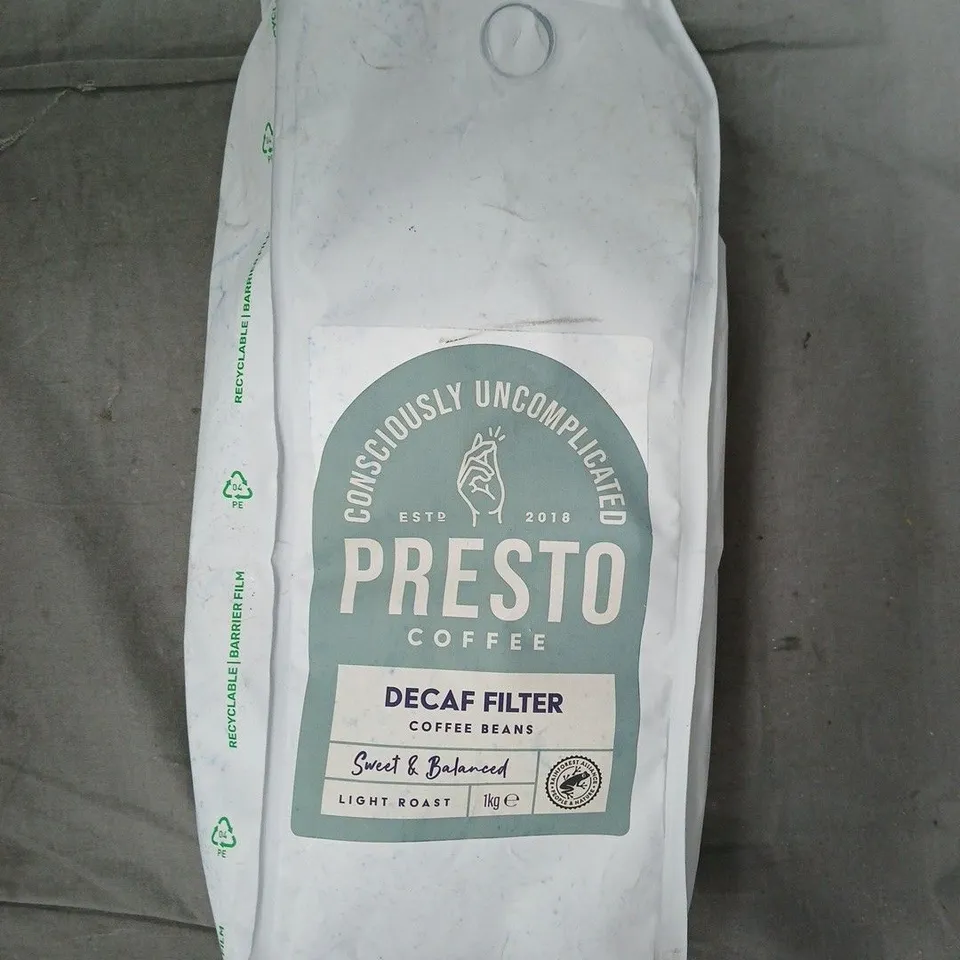 PRESTO COFFEE DECAF FILTER COFFEE BEANS