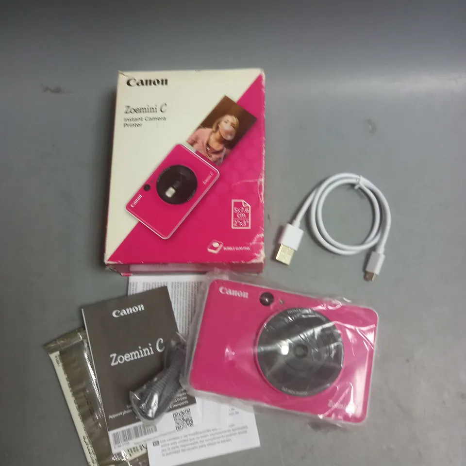 BOXED CANON ZOEMINI C INSTANT CAMERA PRINTER IN BUBBLEGUM PINK
