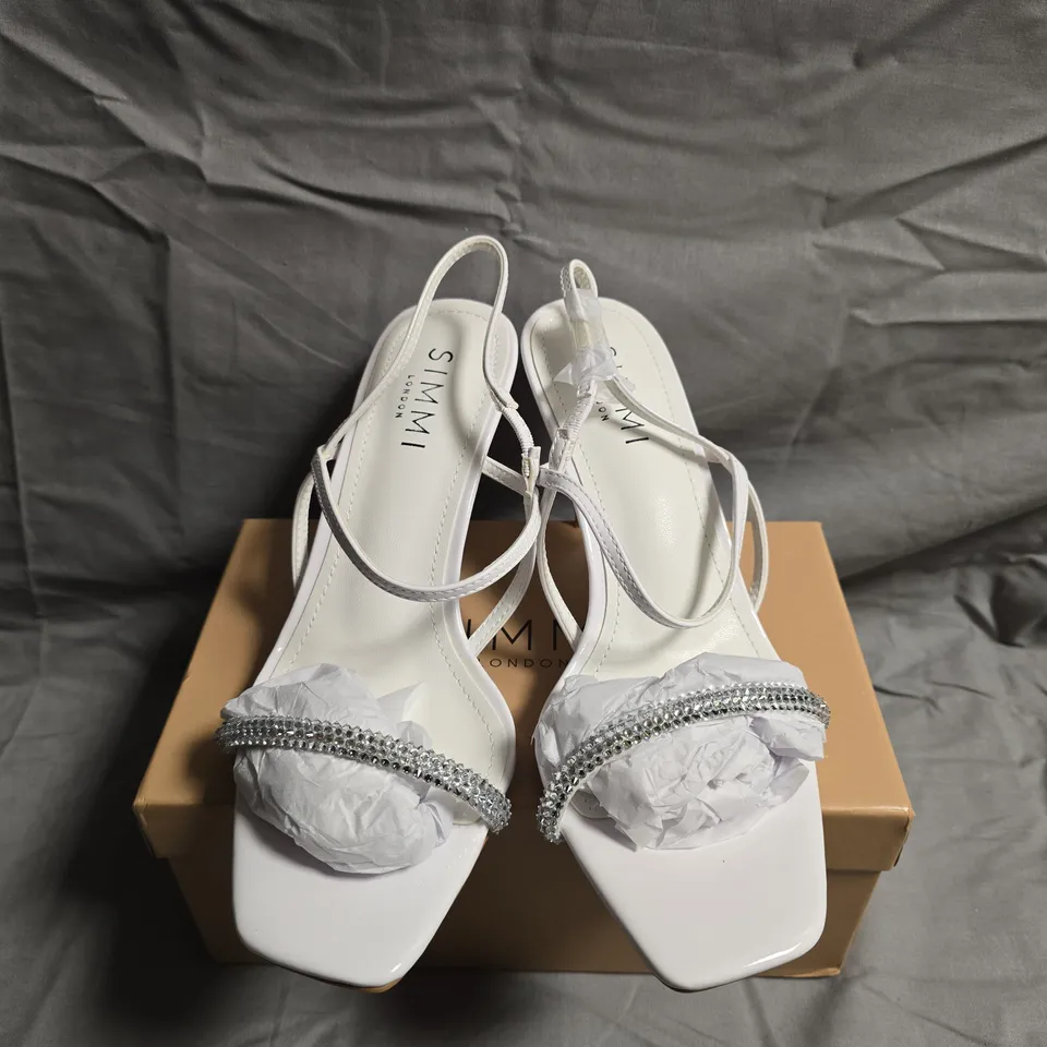 BOXED PAIR OF SIMMI GILLESPIE OPEN TOE SHOE - UK SIZE 5