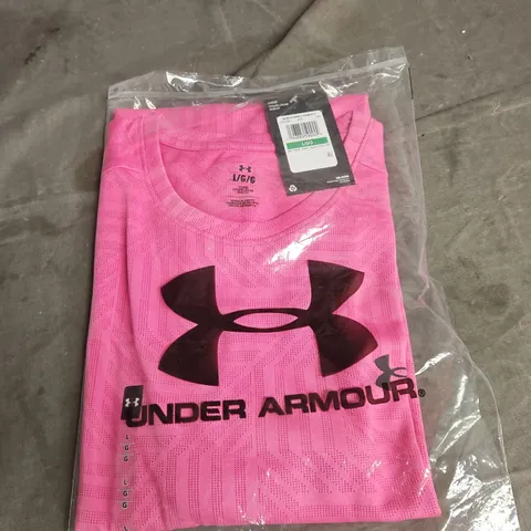 UNDER ARMOUR WOMEN'S PINK UA TECH PERFORMANCE TEE – SIZE L/G (NEW WITH TAGS)