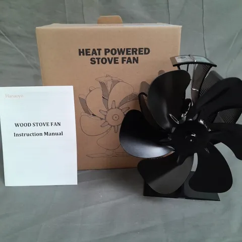 LOT OF 4 BRAND NEW BOXED HEAT POWERD STOVE FANS - black