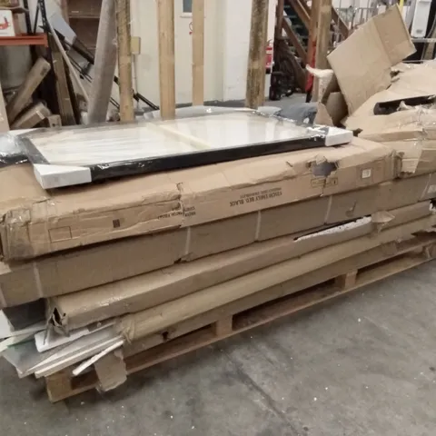 PALLET OF ASSORTED INCOMPLETE FURNITURE PARTS AND PIECES