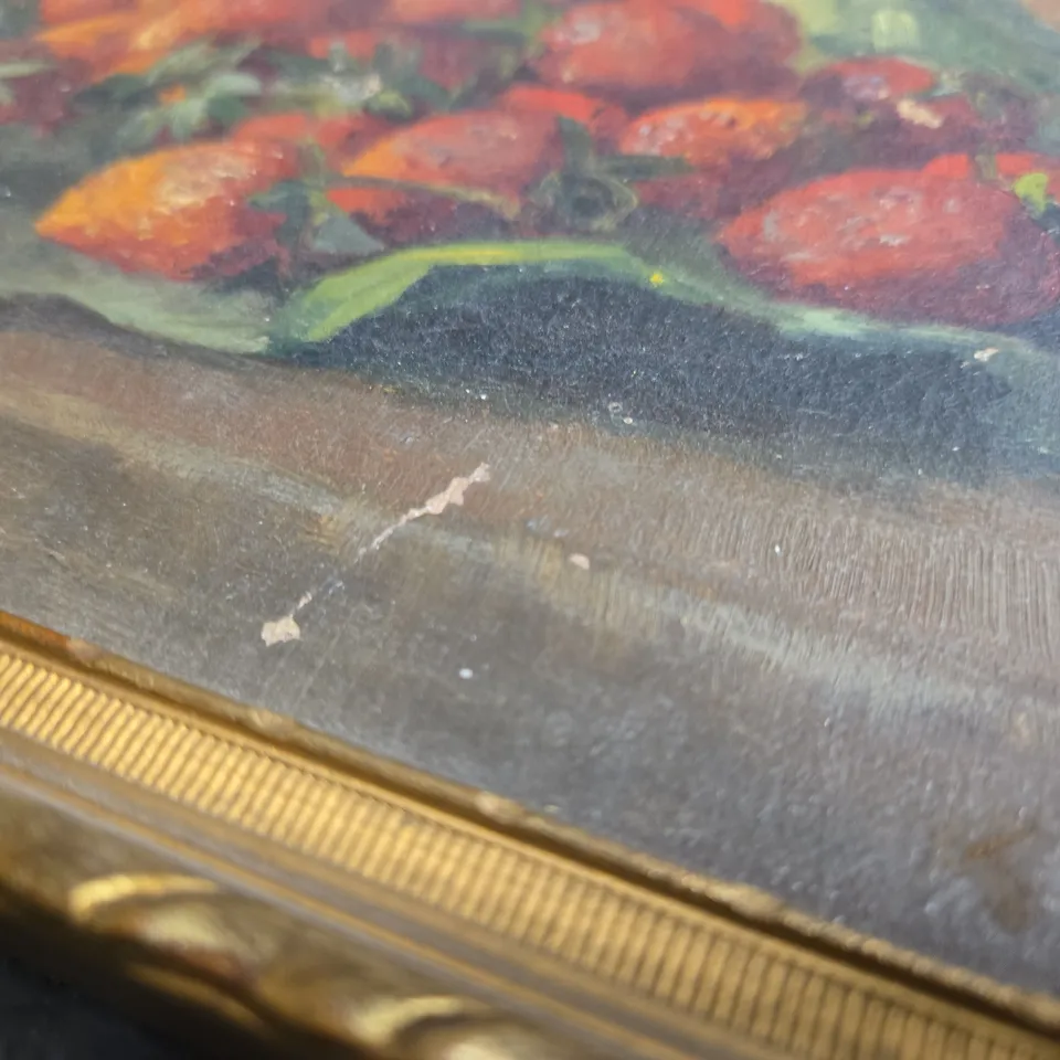 STILL LIFE WITH FRUIT – OIL ON CANVAS, FRAMED