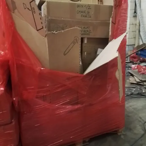 PALLET OF ASSORTED HOUSEHOLD GOODS AND PRODUCTS TO INCLUDE;MICROWAVE OVEN,OFFICE CHAIR,STORAGE BOX