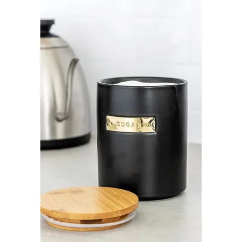 BOXED 3 PIECE COFFEE, TEA, & SUGAR STORAGE SET (1 BOX)