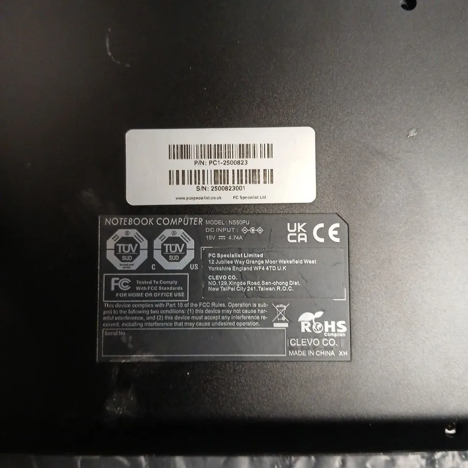 CLEVO NS50PU NOTEBOOK LAPTOP