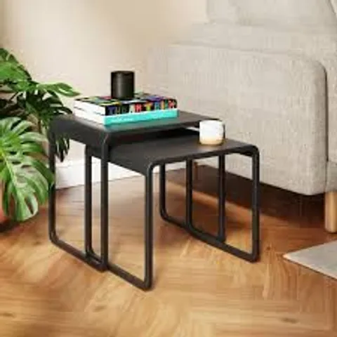 BOXED BOWIE NEST OF SIDE TABLES - BLACK (1 BOX)
