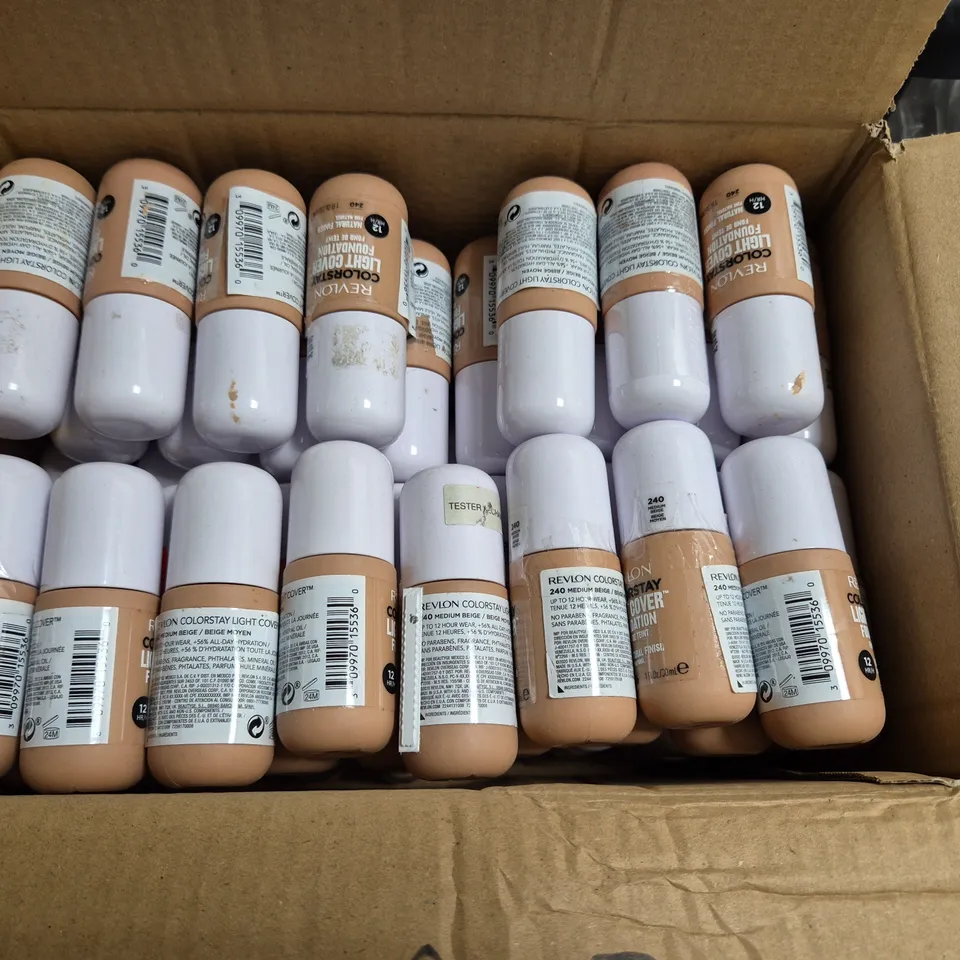 APPROXIMATELY 60 REVLON COLOURSTAY LIGHT COVER FOUNDATION - SHADE 240 - 30ML