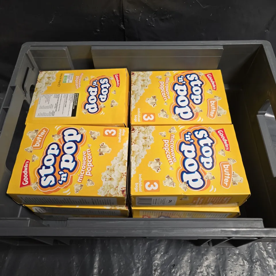 STOP 'N POP BUTTER MICROWAVE POPCORN - X12 BOXES