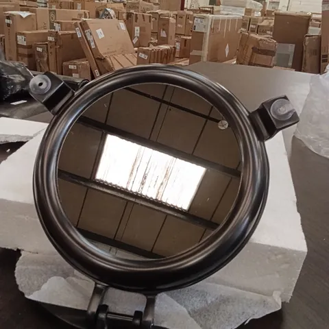 BOXED FOLDABLE STEEL MIRROR - BLACK