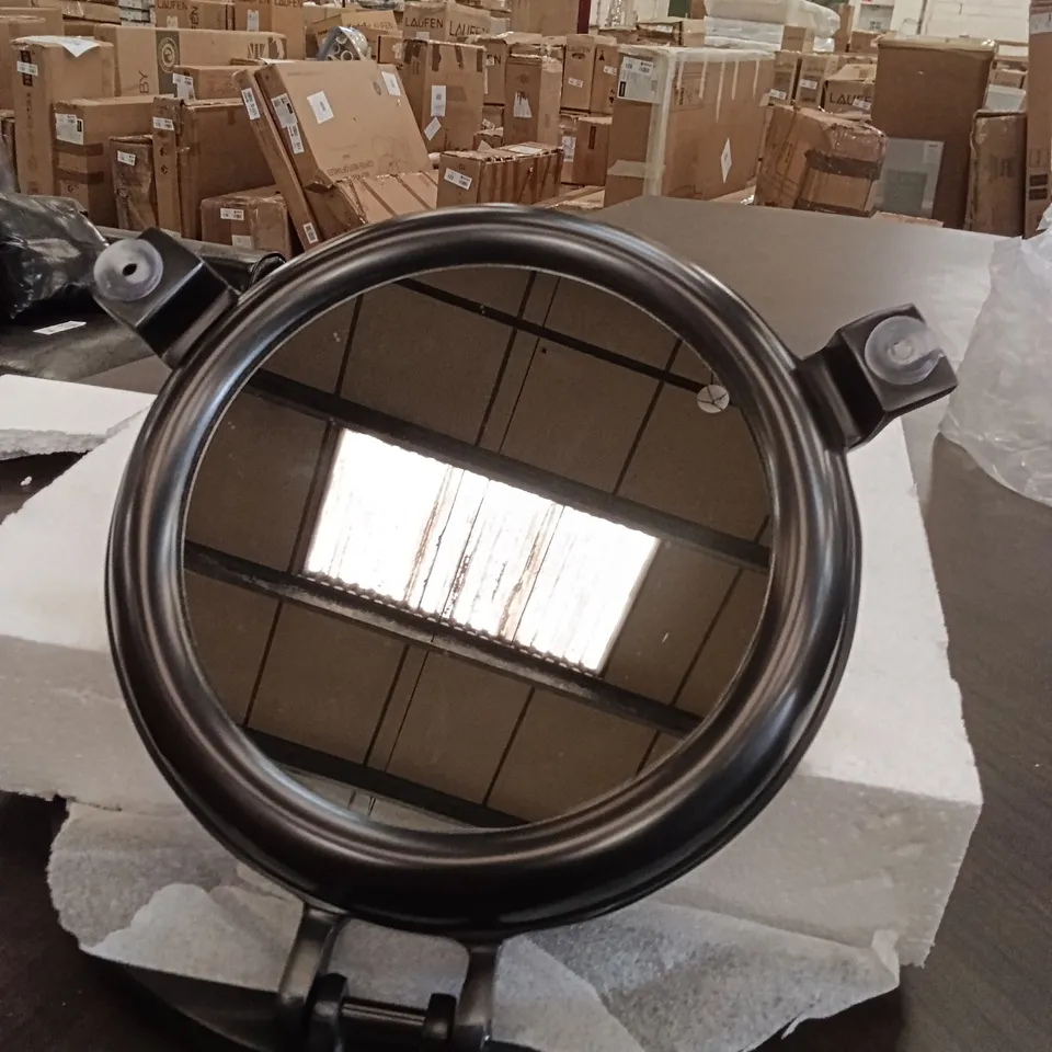 BOXED FOLDABLE STEEL MIRROR - BLACK