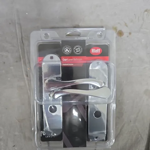 HIATT CAPRI LEVER BATHROOM DOOR HANDLE SET – POLISHED CHROME