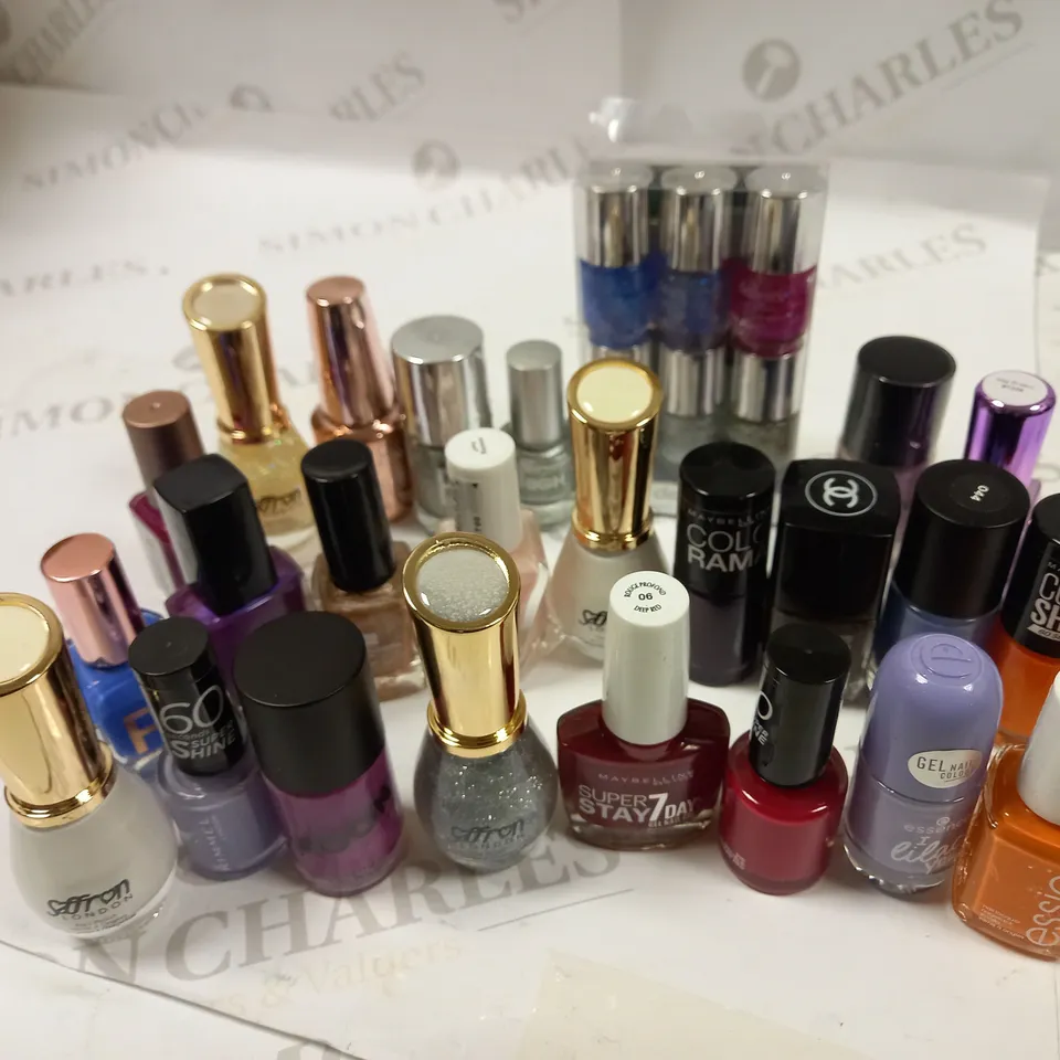 PREMIUM BRANDED NAIL POLISH LACQUER COLLECTION APPROX. 25 ITEMS 