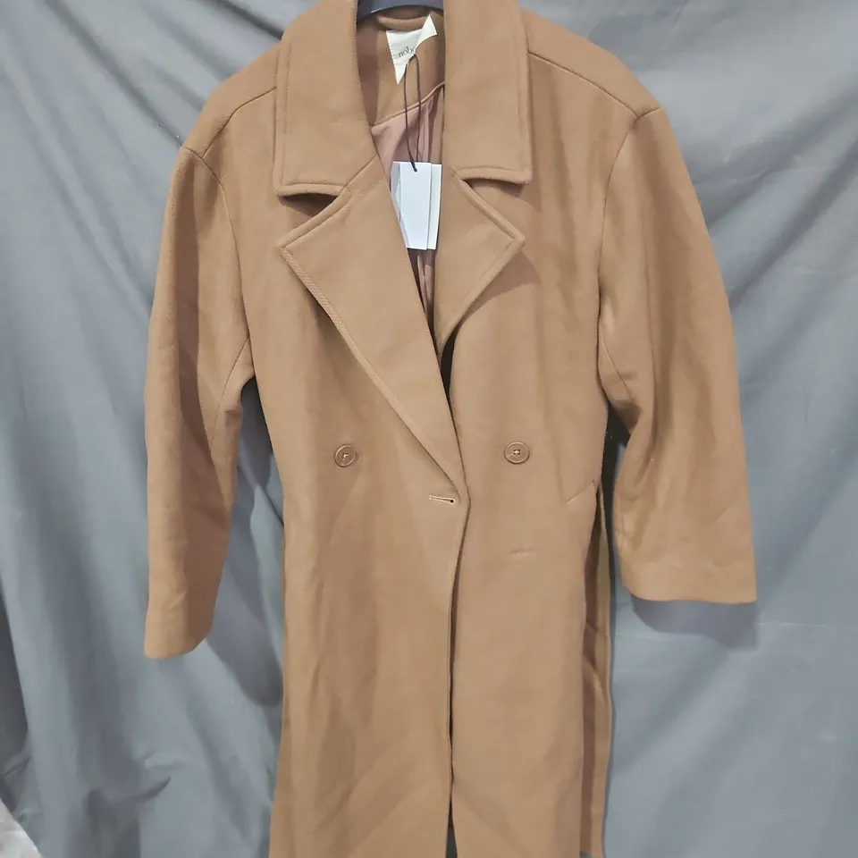 NOBODY'S CHILD PETITE CAMEL COAT – WOMEN’S COAT, SIZE S