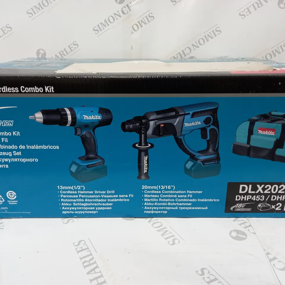 BOXED MAKITA LXT 18V LITHIUM-ION CORDLESS COMBI KIT RRP £419.99
