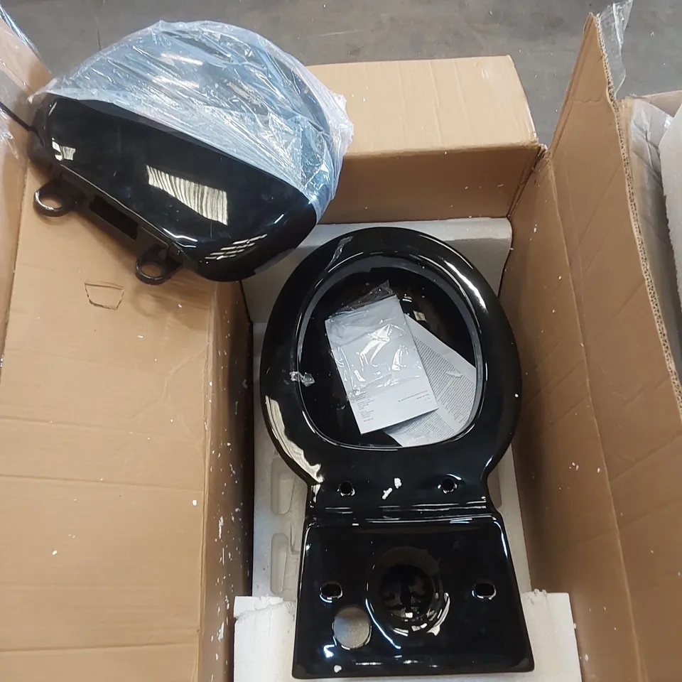 BOXED RENOIR FLOOR-STANDING TOILET - BLACK (2 BOXES)