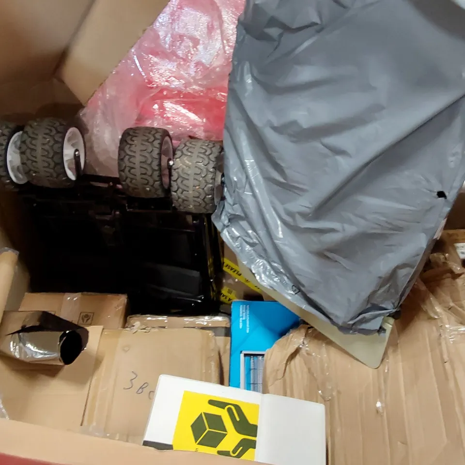 PALLET OF ASSORTED CONSUMER PRODUCTS TO INCLUDE; ELECTRIC PRESSURE WASHER, ELECTRIC AIR COOLER, ERGONOMIC OFFICE CHAIR, ELECTRIC FIREPLACE, PORTABLE BATH TUB ECT