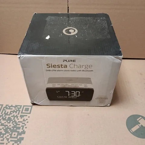 BOXED PURE SIESTA CHARGE ALARM CLOCK RADIO